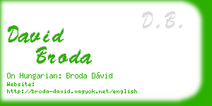 david broda business card